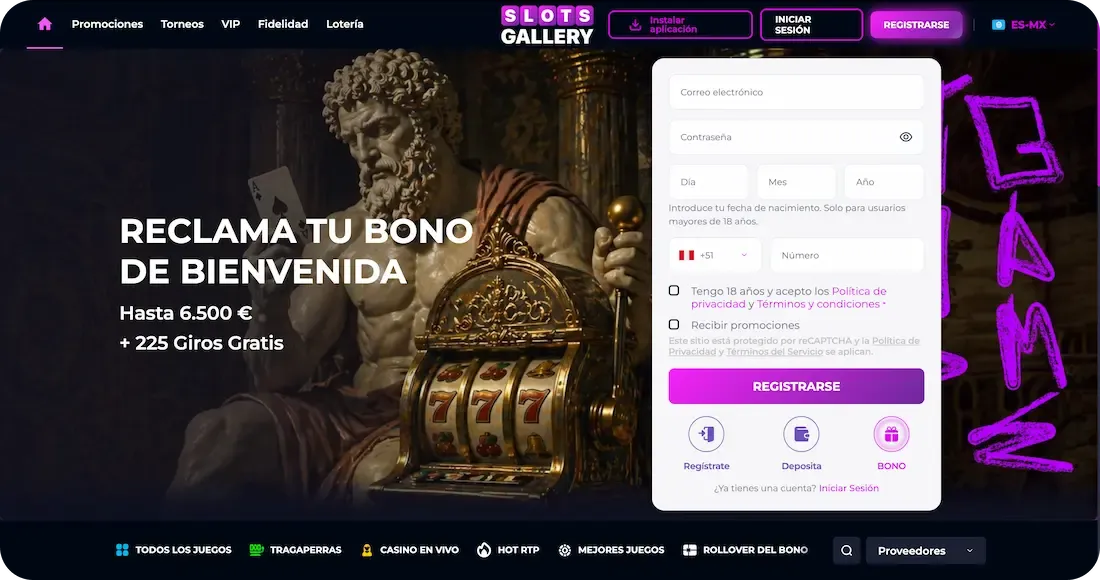 sitio web del casino slotsgallery
